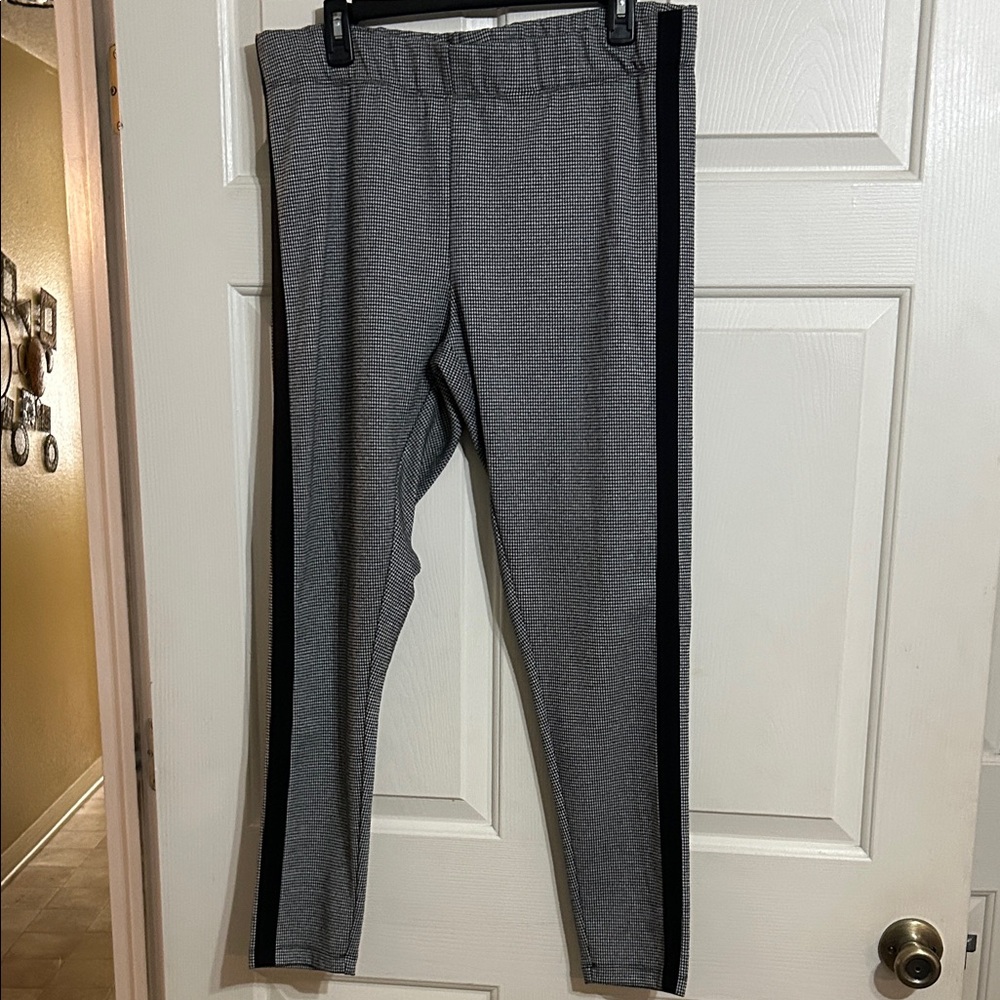 Gray and Black Striped Bottoms